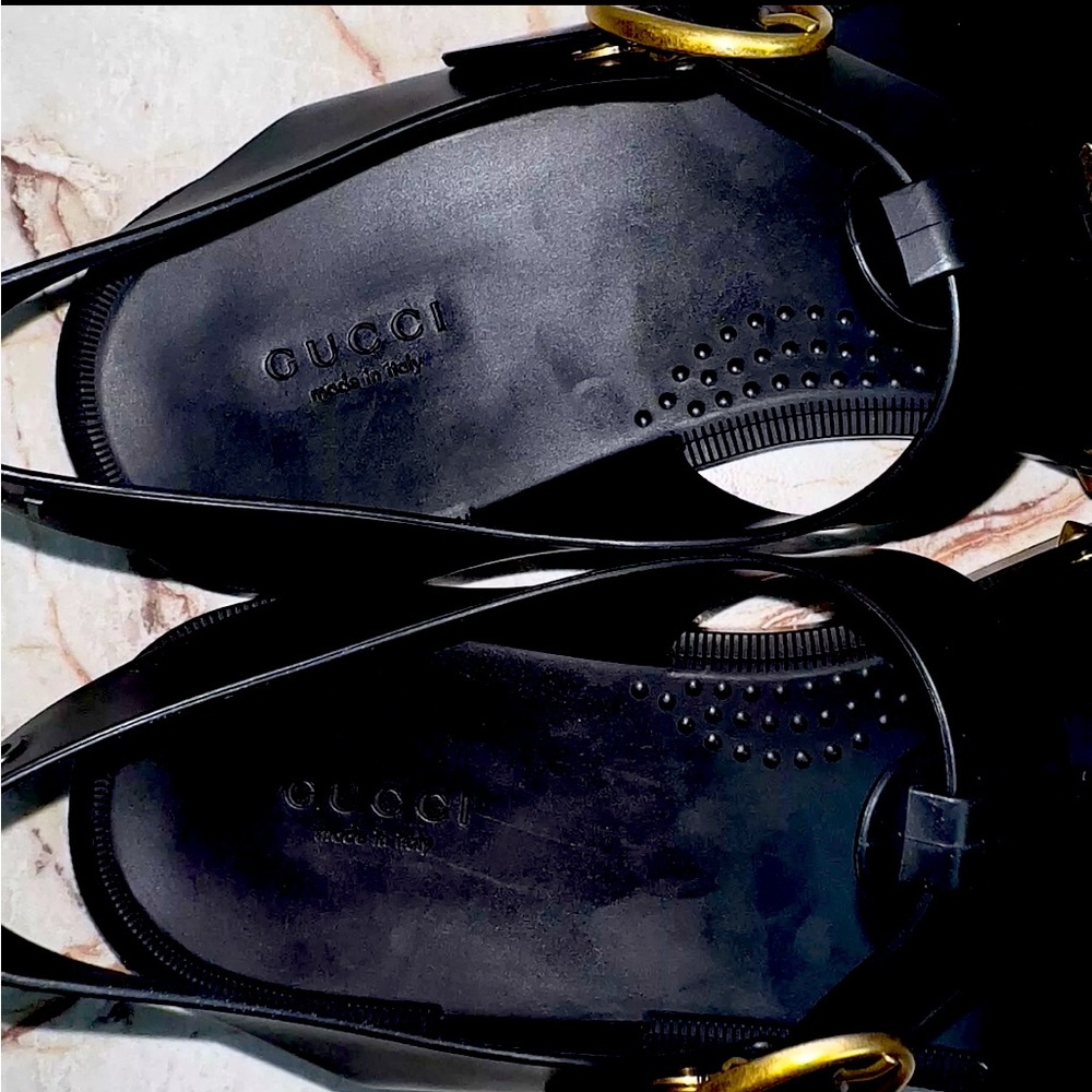 Gucci Tiger Men's Jelly Gladiator Sandals Shoes Studded Size 11 Authenticated - Picture 9 of 12